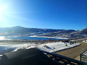 Lake and mountain view from the decks