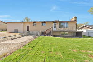 Fenced backyard