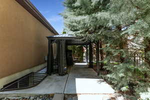 View of patio / terrace with a gazebo