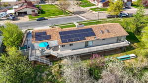 Aerial view with a residential view