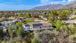 Aerial view with a mountain view and a residential view