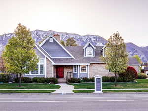 View of front of property featuring  a mountain view