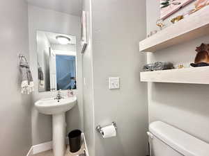 Half bath on the main level
