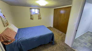View of carpeted bedroom