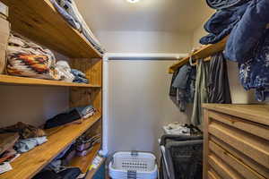 View of walk in closet