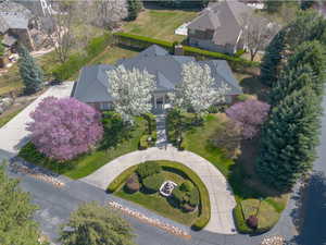 Birds eye view of property
