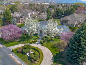 Aerial view with a residential view