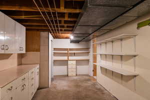 View of unfinished below grade area