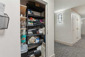 View of storage closet