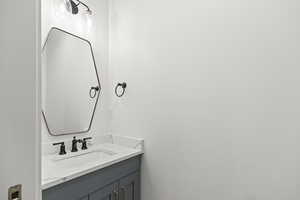 Bathroom featuring vanity