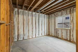 View of unfinished below grade area