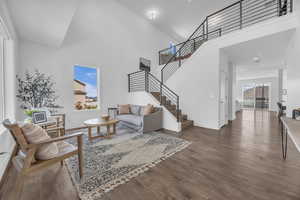 Formal Living Room with custom finishes.