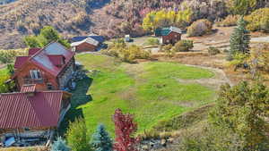 Birds eye view of property