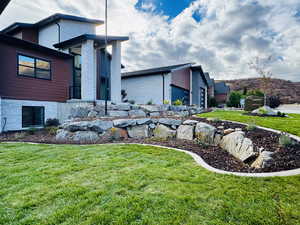 View of completed landscaping.