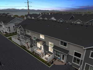 Bird's eye view with a mountain view and a residential view