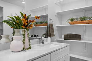 Interior space with vanity