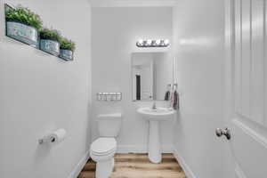 Half Bathroom on the main level