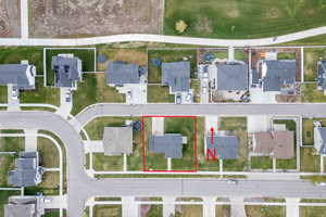 Aerial view with a residential view