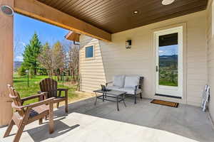 View of patio featuring an outdoor living space