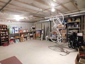 View of unfinished basement