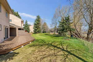 View of yard featuring a deck