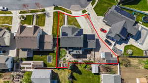 Drone / aerial view with a residential view