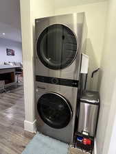 ADU Stacked washer / dryer, and laundry area