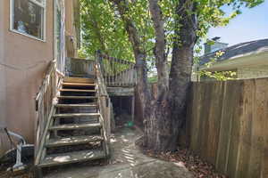 View of deck stairway