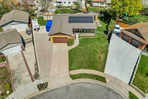 Bird's eye view with a residential view