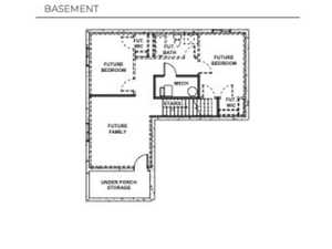 Potential layout of the unfinished basement
