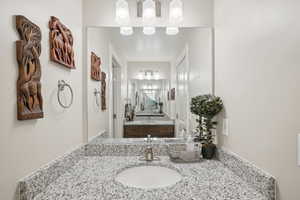 Bathroom featuring vanity