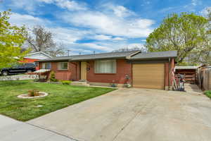 Attached Garage and extra parking area