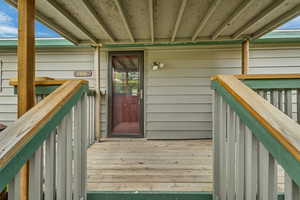 View of wooden deck