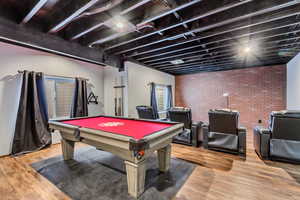 Entertainment room in basement