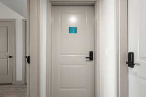 Door to Room B bedroom 2 from shared entrance of unit 302