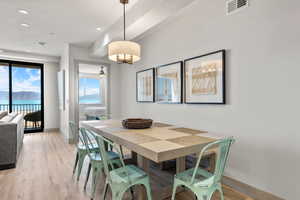 Dining space in great room