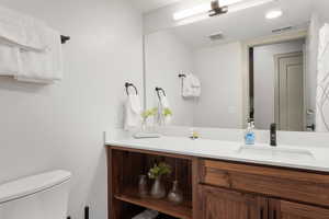 Bedroom 3 bathroom with large vanity