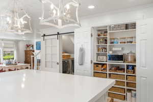 Pantry with separate washer and dryer