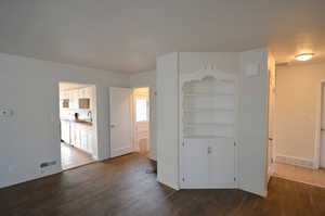 Left - entrance to Kitchen from living room. Center left - Door to backyard and stairs to basement living spacesRight - entrance to 2 upstairs bedrooms
