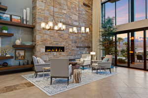 Lobby featuring a high ceiling