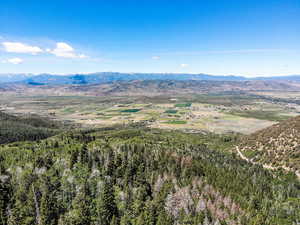 Bird's eye view featuring a mountain view