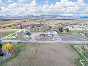 Bird's eye view with a mountain view and a rural view