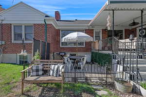 Back yard patio area
