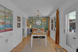 Semi-formal dining room with original built ins