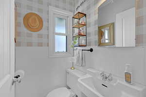 Main level powder room