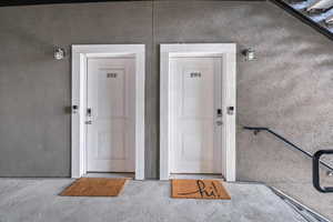 View of doorway to property