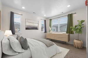 Virtually staged Primary Bedroom
