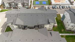 Drone / aerial view with a residential view
