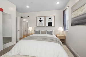 Virtually staged Primary Bedroom