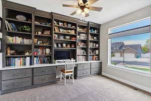 new full custom cabinetry  home office / den or living room. (Just off of foyer)